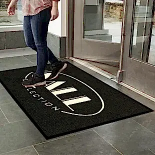 Firmalara Özel Beyaz Siyah Logolu Paspas Sall