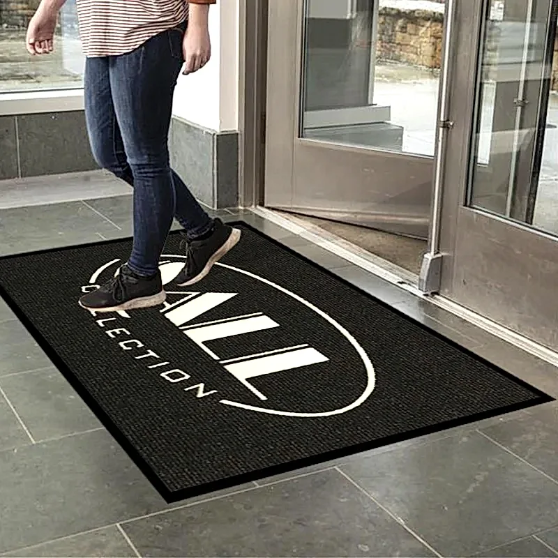 Firmalara Özel Beyaz Siyah Logolu Paspas Sall