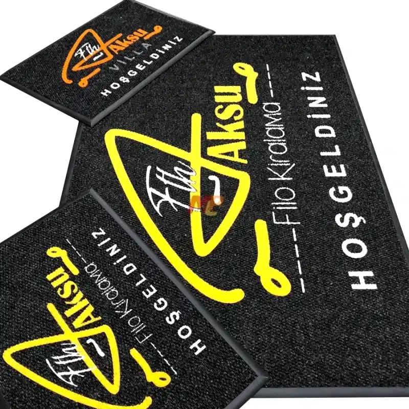 Filo Kiralama Sarı Siyah Logolu Paspas Fly Aksu