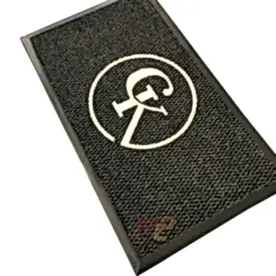 Firmalara Özel Beyaz Yazılı Siyah Tabanlı Logolu Paspas GK