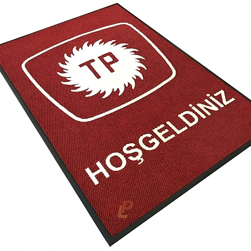 Petrol Benzin İstasyonlarına Beyaz Kırmızı Logolu Paspas TP