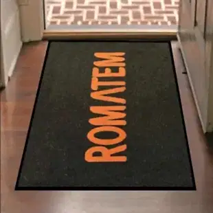 Hastanelere Özel Turuncu Siyah Logolu Paspas Romatem