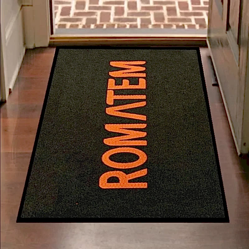 Hastanelere Özel Turuncu Siyah Logolu Paspas Romatem